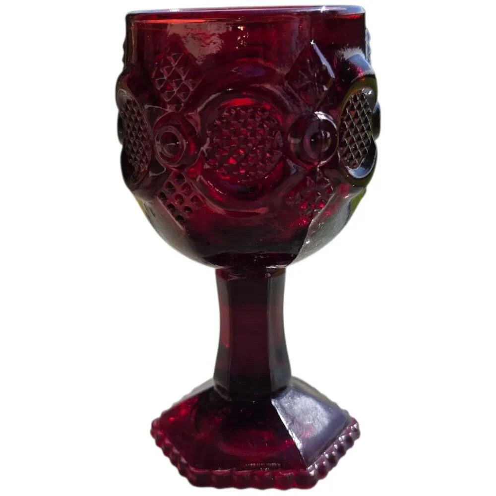 Single Vintage AVON 1876 Cape Cod Ruby Red Collectable Goblet